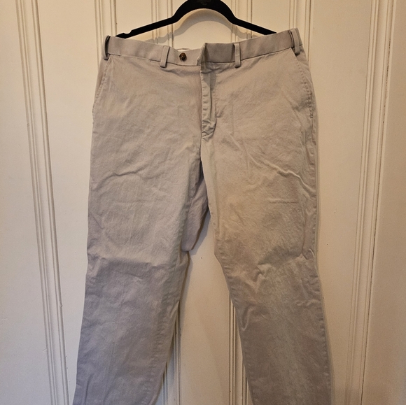 Used 34W 37L Men's Light Gray/Silver M&S Dresspants - Picture 2 of 14